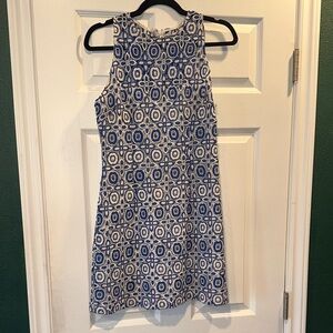 BB Dakota Blue & White Sleeveless Shift Dress size 4 EXCELLENT condition
